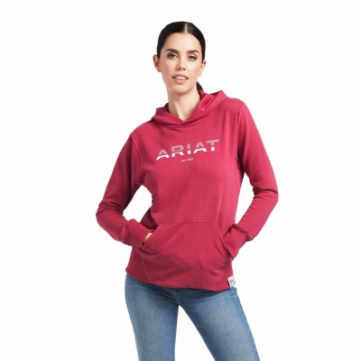 Ariat 3D Logo 2.0 Hoodie Damen Rot | 810EICSBZ