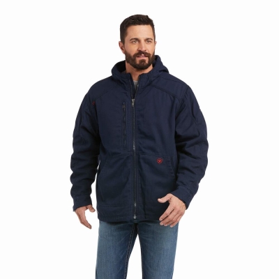 Ariat FR DuraLight Stretch Canvas Jacke Herren Navy | 207RWHEFO