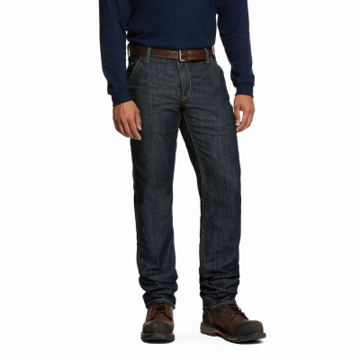 Ariat FR M4 Relaxed Stretch Duralight Workhorse Straight Jeans Herren Dunkelwaschen | 360DCIFKM