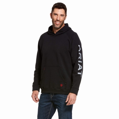 Ariat FR Primo Fleece Logo Hoodie Herren Schwarz | 514FSVRXZ