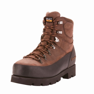 Ariat Linesman Ridge 6" GORE-TEX Composite Kappe Wasserfeste Stiefel Herren Braun | 506BYNFEU