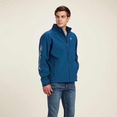 Ariat Logo 2.0 Softshell Jacke Herren Blau | 397PQVBLS