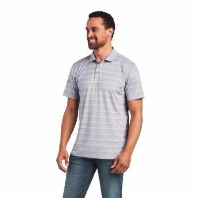 Ariat Ombre Stripe Ftd Polo Shirts Herren Mehrfarbig | 509BGQDCY