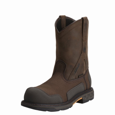 Ariat OverDrive XTR Wasserdichte Composite Kappe Wasserfeste Stiefel Herren Braun | 214TJYDBL