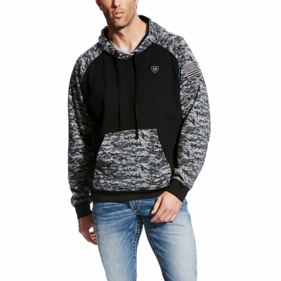 Ariat Patriot Hoodie Herren Schwarz Camouflage | 947MCSVWK