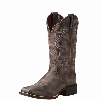 Ariat Quickdraw Westernstiefel Damen Schokolade | 507HMZTXP