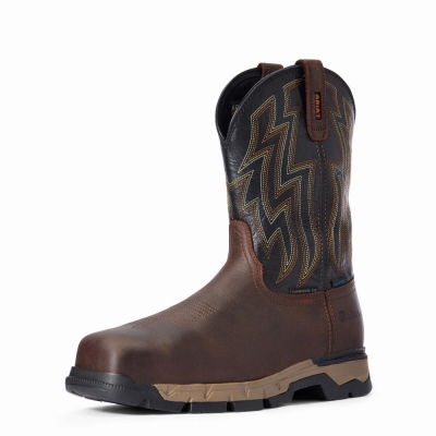 Ariat Rebar Flex Wasserdichte Composite Kappe Wasserfeste Stiefel Herren Dunkelbraun | 861RHKCBO