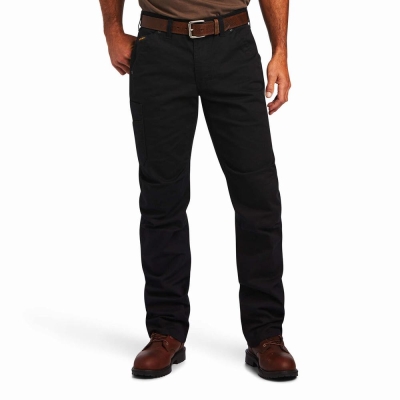 Ariat Rebar M5 DuraStretch Washed Twill Dungaree Leg Hose Herren Schwarz | 149LEDQWT