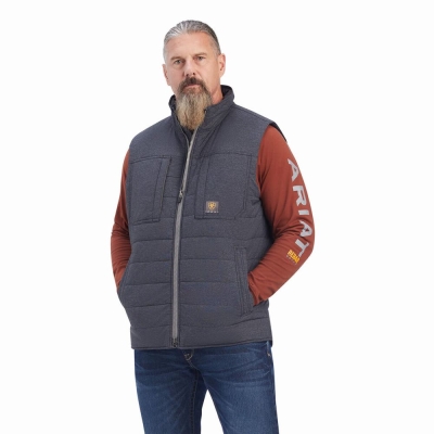 Ariat Rebar Valiant Stretch Canvas Wasser Resistant Insulated Jacke Herren Grau | 632IMXTDA