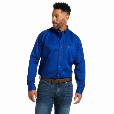 Ariat Solid Twill Klassische Fit Hemd Herren Mehrfarbig | 876MPUERH