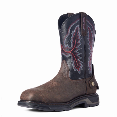 Ariat WorkHog XT EZ Zip Carbon Kappe Arbeitsstiefel Herren Braun | 267EHNGCY