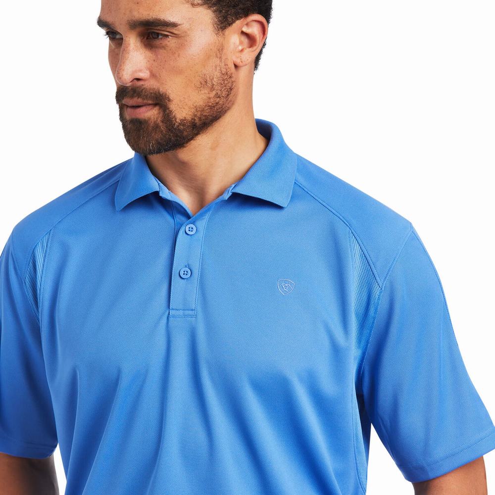 Ariat AC Polo Shirts Herren Blau | 197CKVSOW