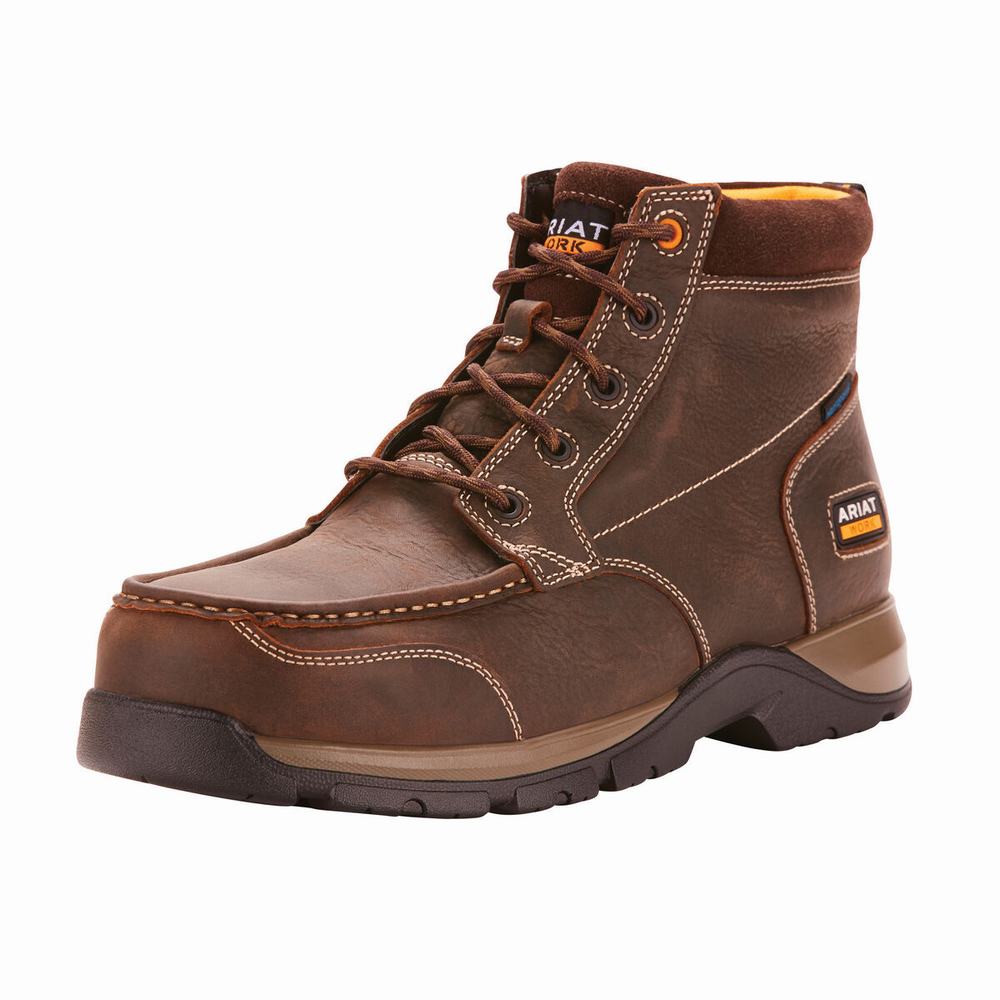 Ariat Edge LTE Chukka Wasserdichte Composite Kappe Wasserfeste Stiefel Herren Dunkelbraun | 218YZSVAC