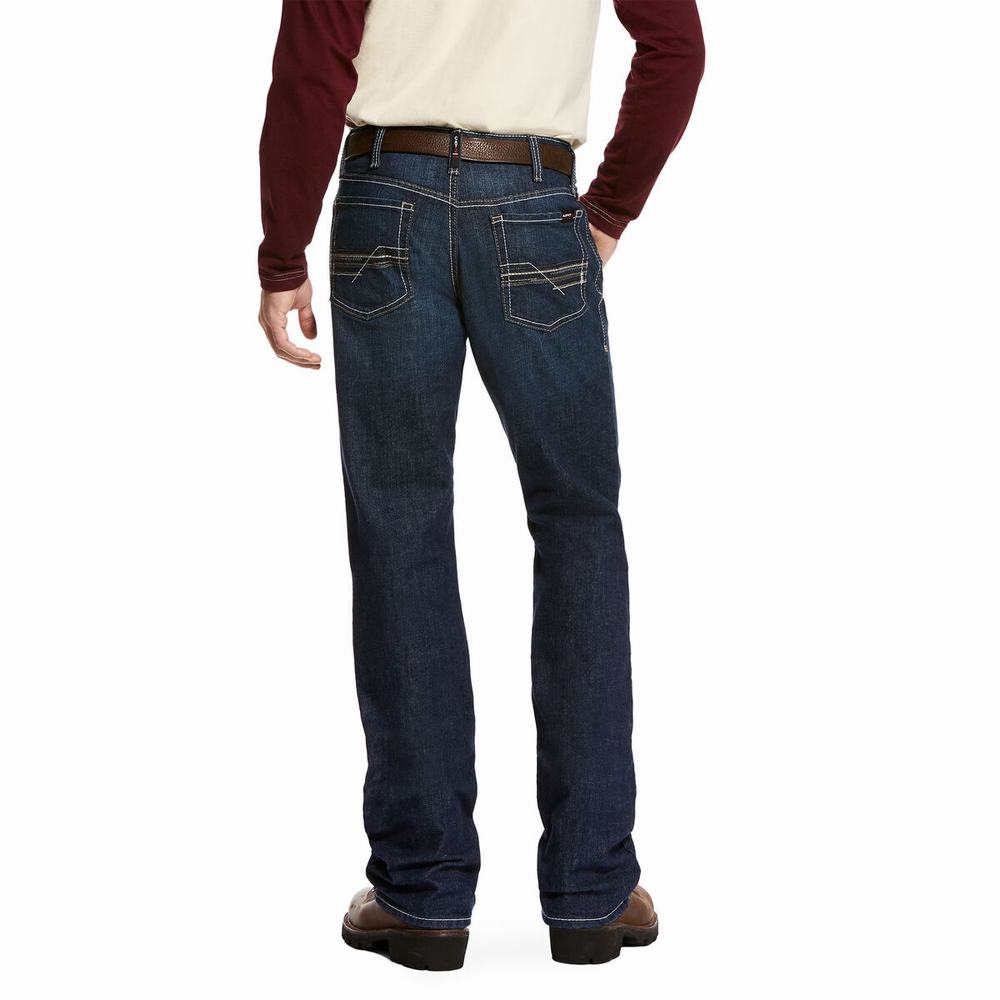 Ariat FR M4 Relaxed DuraStretch Lineup Straight Jeans Herren Platin | 470AIKFEW