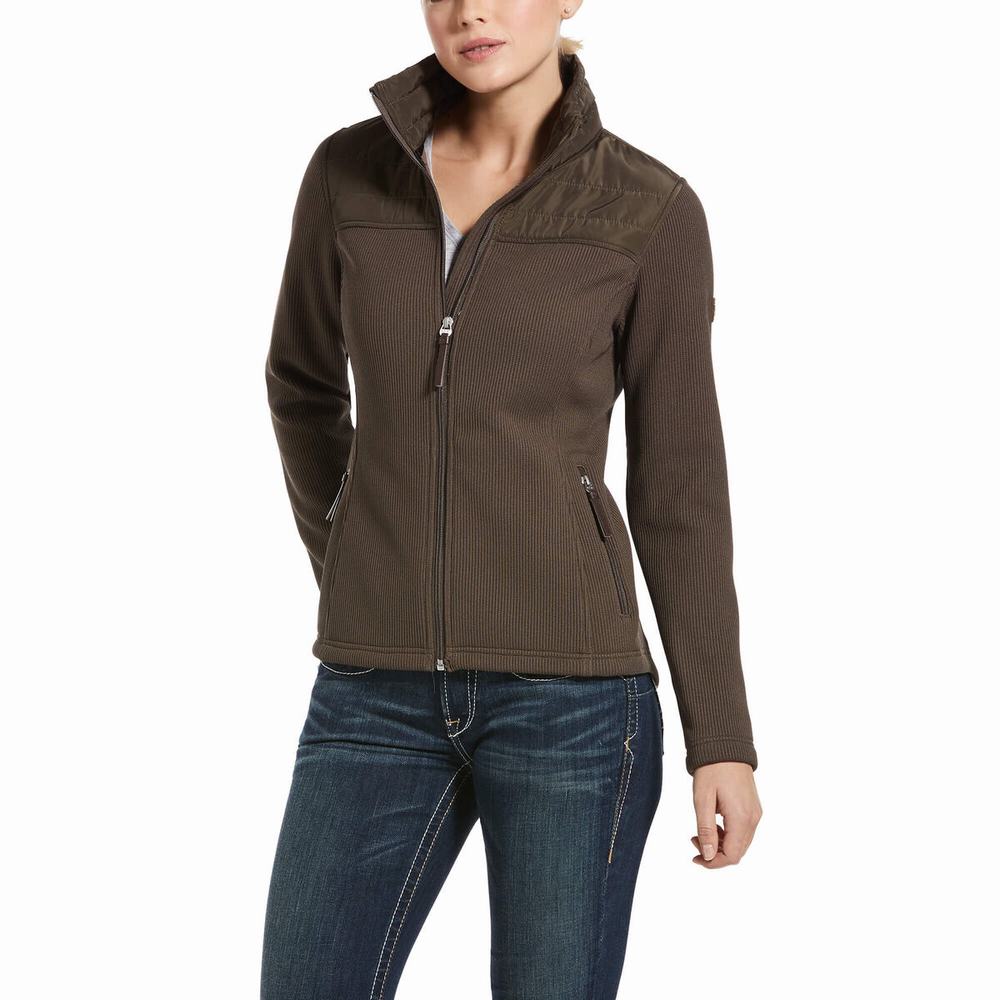 Ariat Kalispell Full Zip Hoodie Damen Braun | 850PEDSCL