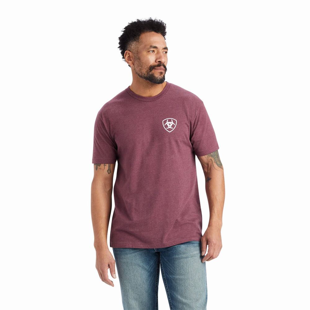 Ariat Minimalist Polo Shirts Herren Bordeaux | 327YPJHQX