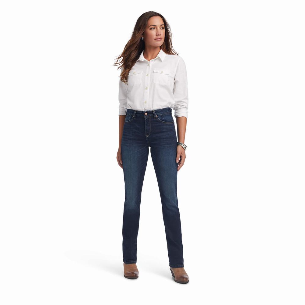 Ariat Premium High Rise Stretch Straight Jeans Damen Mehrfarbig | 756GANKZC