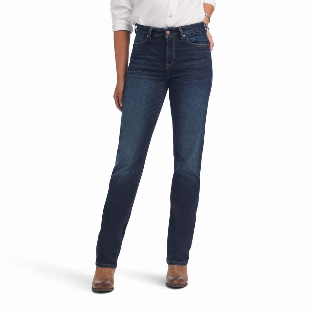 Ariat Premium High Rise Stretch Straight Jeans Damen Mehrfarbig | 756GANKZC