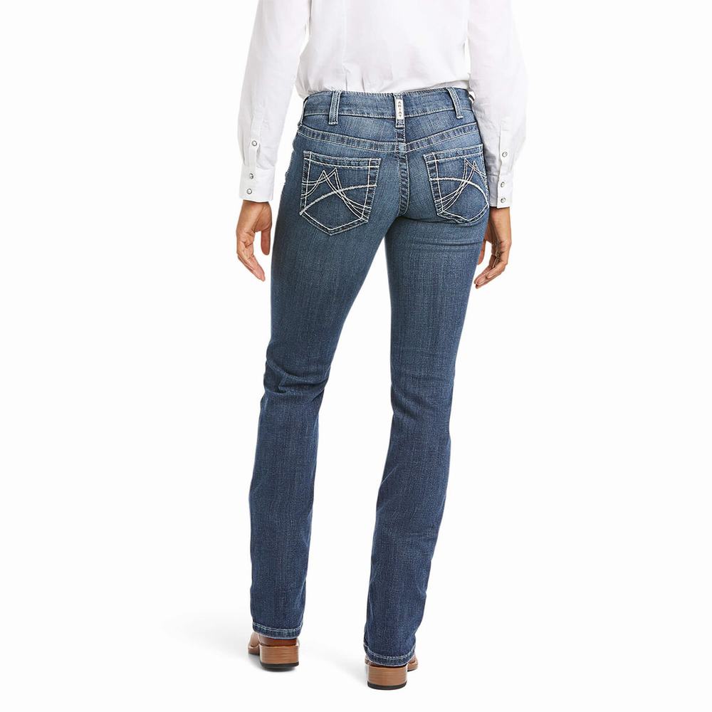 Ariat R.E.A.L. Mid Rise Arrow Gianna Straight Jeans Damen Mehrfarbig | 930LVTEZO