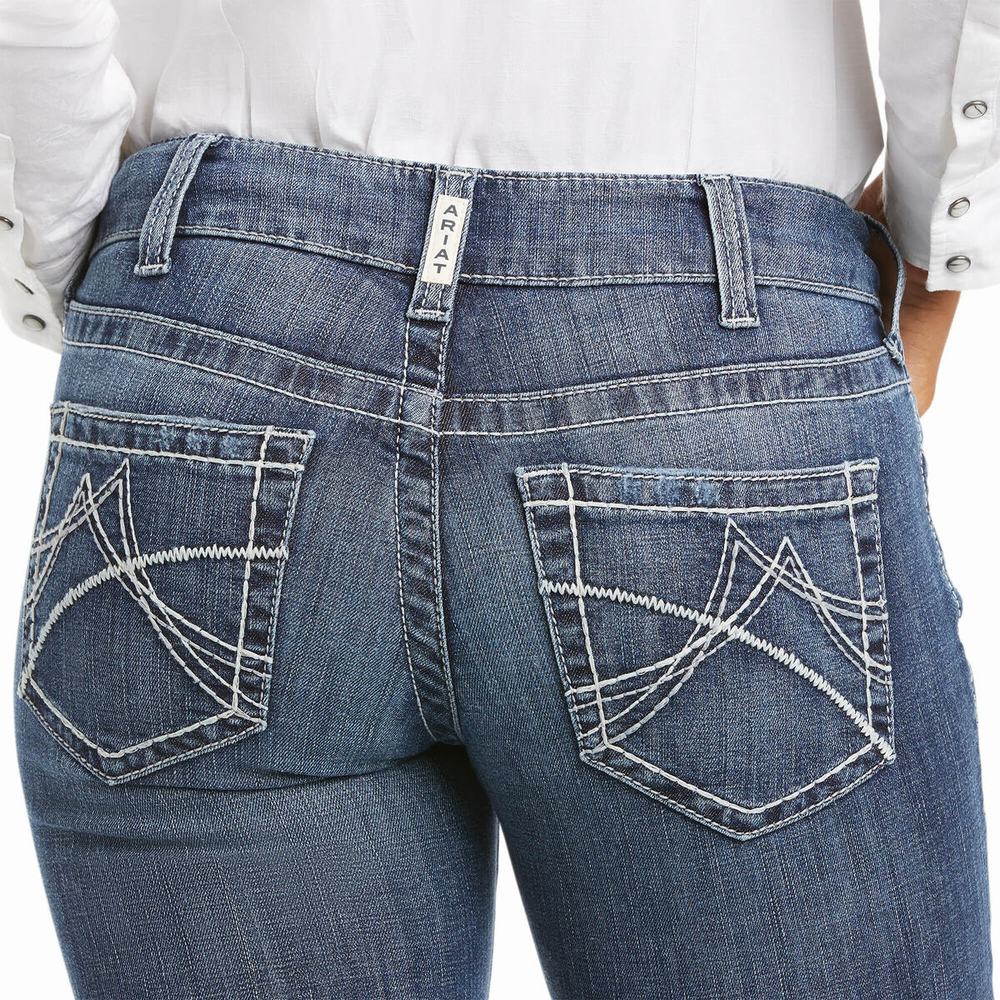 Ariat R.E.A.L. Mid Rise Arrow Gianna Straight Jeans Damen Mehrfarbig | 930LVTEZO