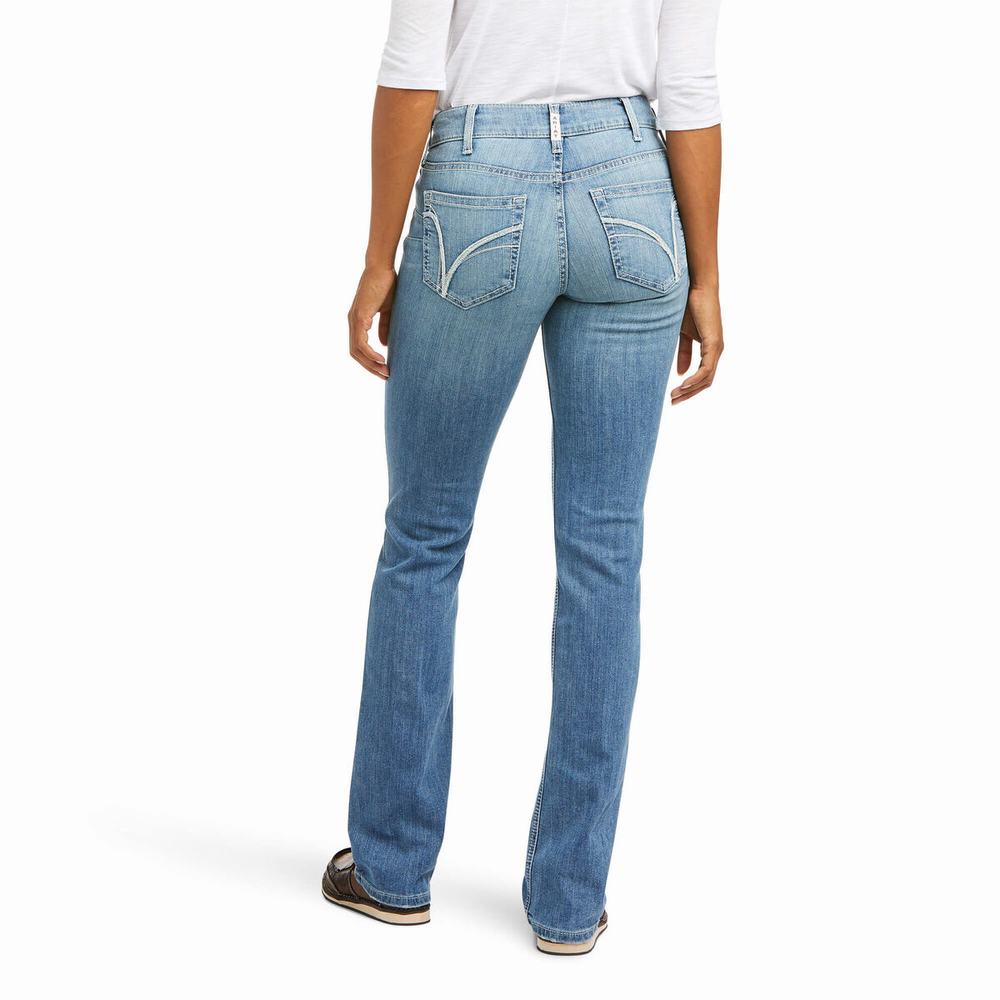 Ariat R.E.A.L. Perfect Rise Karen Straight Jeans Damen Blau | 926WMTUFA