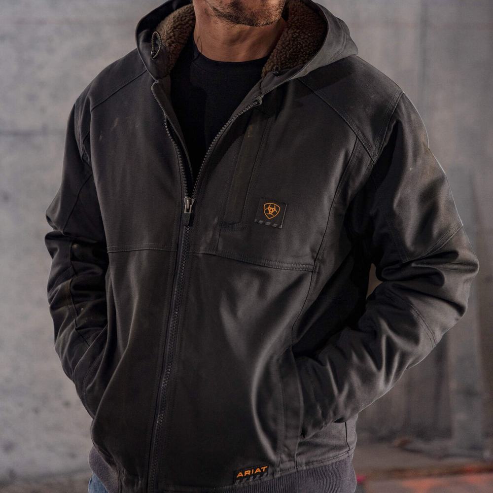 Ariat Rebar DuraCanvas Jacke Herren Schwarz | 831KFEXQL