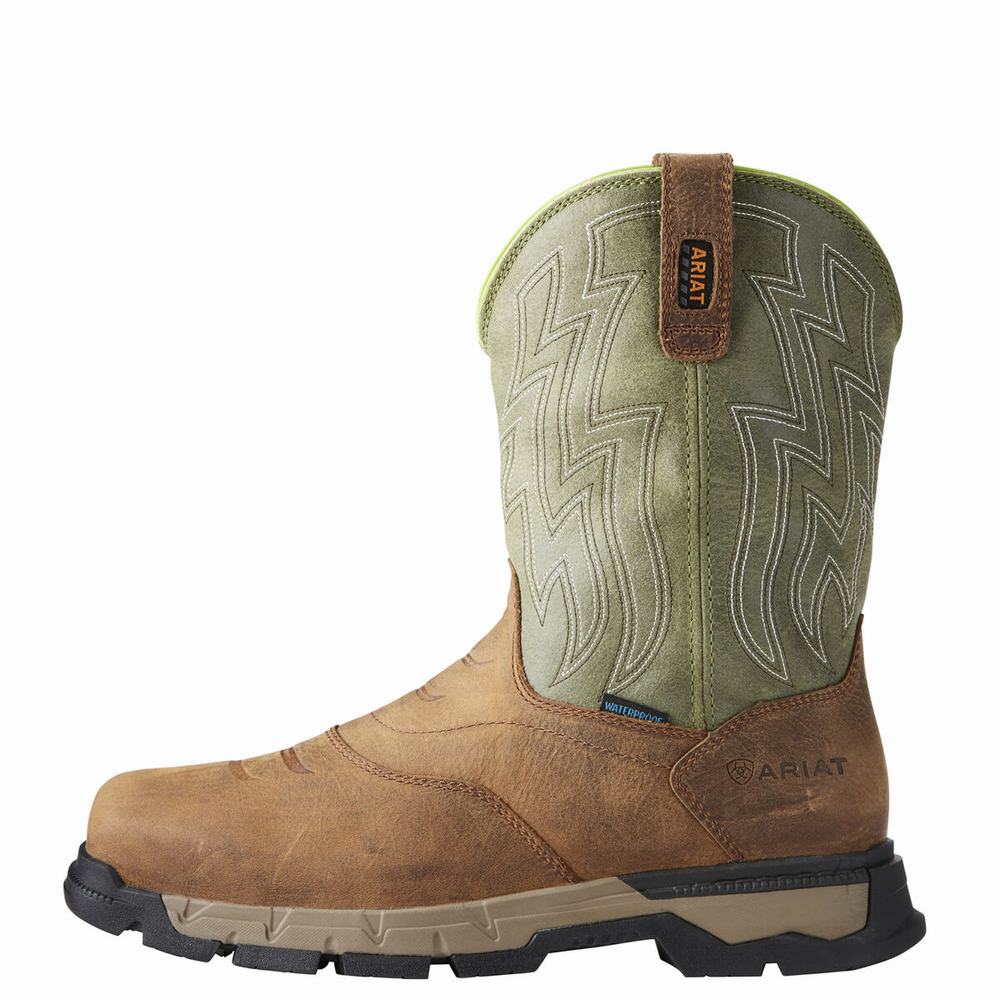 Ariat Rebar Flex Wasserdichte Wasserfeste Stiefel Herren Braun | 015RBDFOE