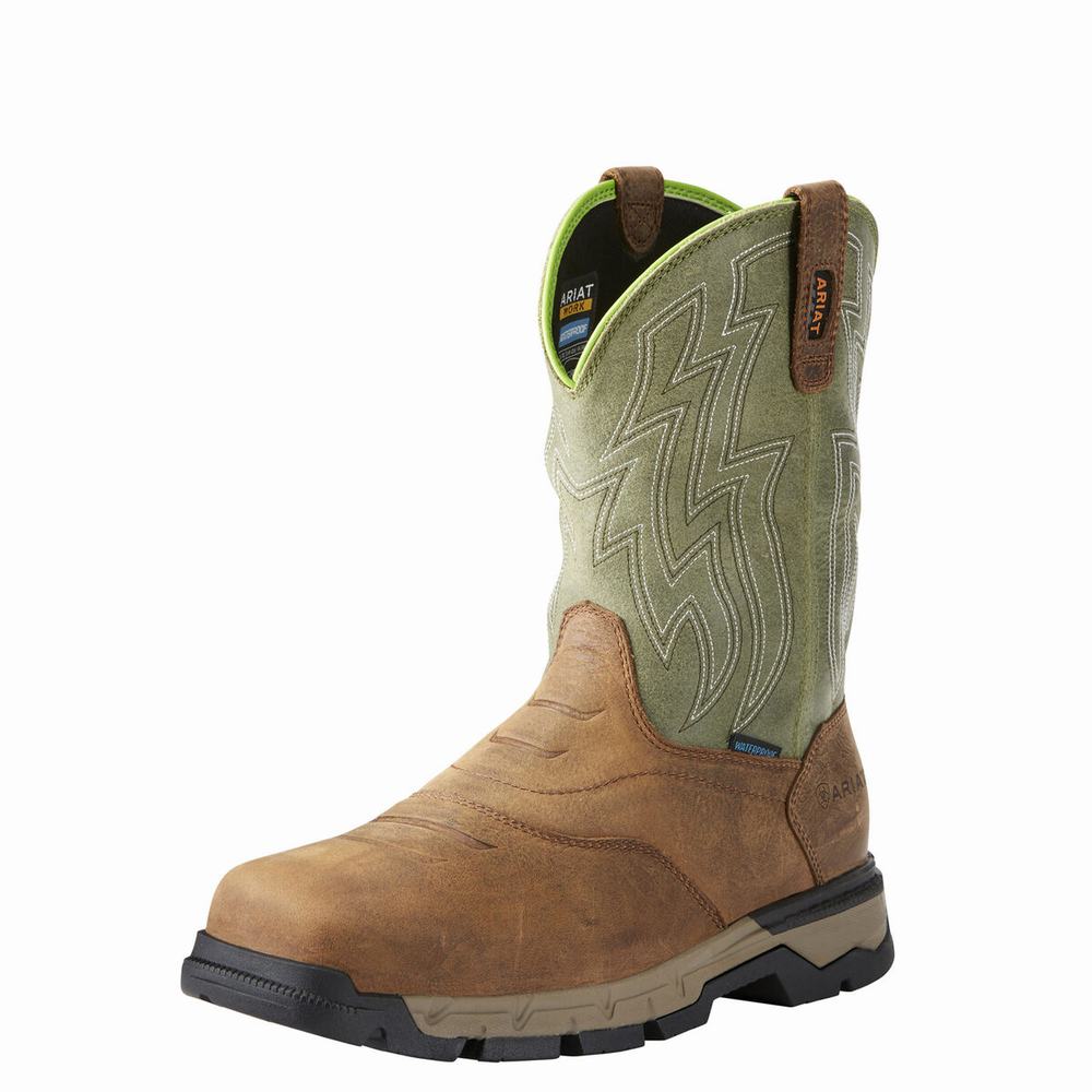 Ariat Rebar Flex Wasserdichte Wasserfeste Stiefel Herren Braun | 015RBDFOE