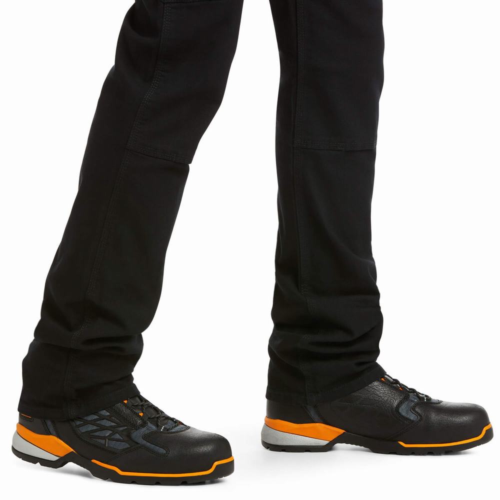 Ariat Rebar M4 Low Rise DuraStretch Made Tough Double Front Hose Herren Schwarz | 603SNKQAH