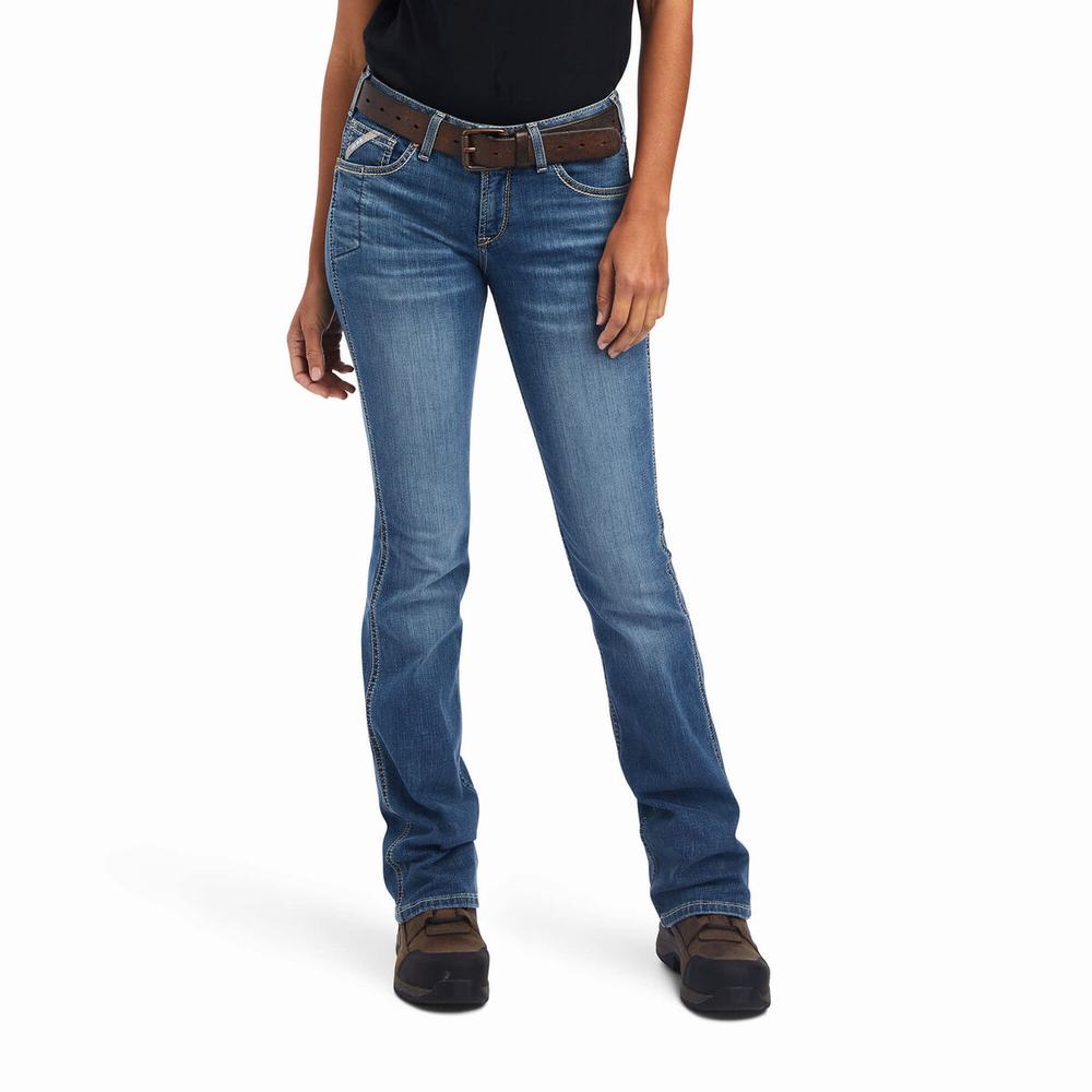 Ariat Rebar Riveter Cut Straight Jeans Damen Mehrfarbig | 758SAXKNG