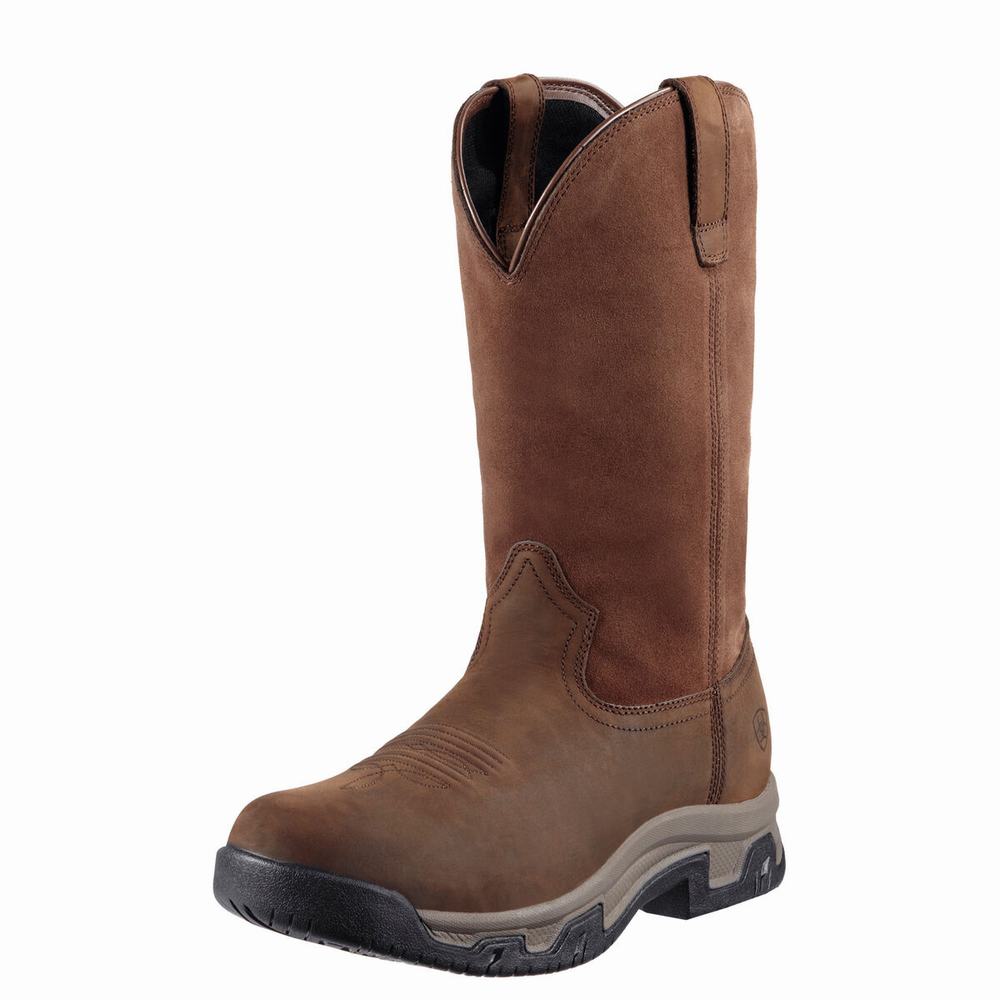 Ariat Terrain Pull On Wasserdichte Reitstiefel Herren Braun | 297RPJUVE