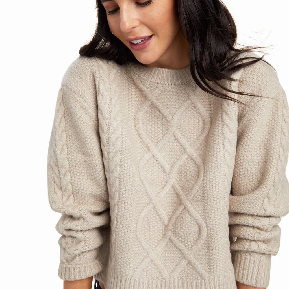 Ariat Winter Quarter Pullover Damen Beige | 578YSXIFL