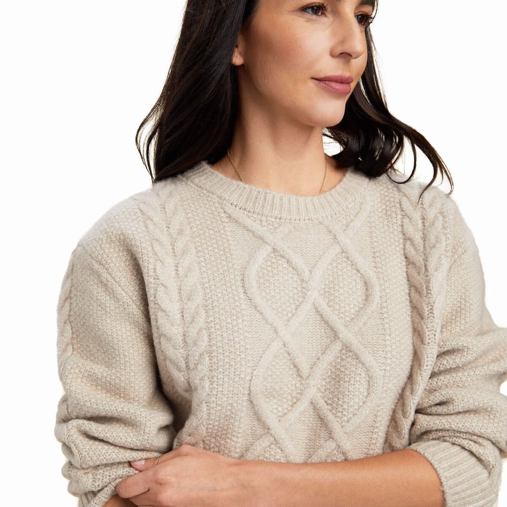 Ariat Winter Quarter Pullover Damen Beige | 578YSXIFL