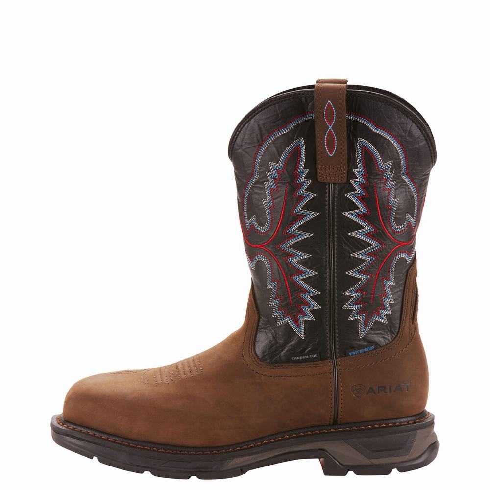 Ariat WorkHog XT Wasserdichte Carbon Kappe Wasserfeste Stiefel Herren Braun | 485KRLZCV